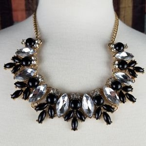 Black and Clear Statement Necklace